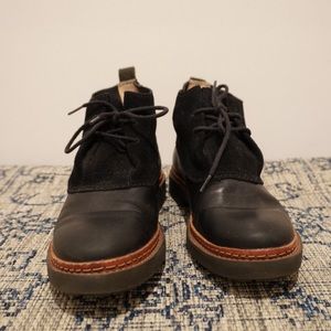 Clarks Trace Fawn Black Combi Low Leather Boots